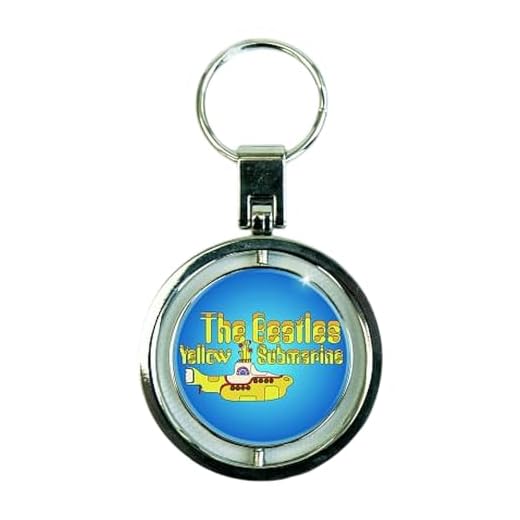 The Beatles Oficial con licencia Yellow Submarine Logo Metal Spinning Keyring