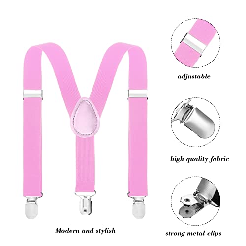 Image of Haysandy 6 Set Men Suspender and Bow Tie Set Bulk Pack Y Back Y Shape Adjustable Elastic Suspender for Adult Women