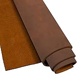 ELW Crazy Horse Leather 5-6 OZ (2-2.4mm) | Bourbon Brown | Pre-Cut 24'x36' | Full Grain Cowhide Handmade Leather for DIY, Crafts, Sheaths, Sewing, Workshop