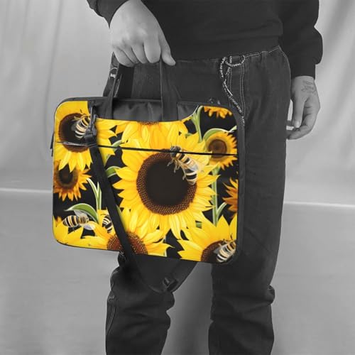 Bolso Tote para Laptop Sunflower Bees para hombres y mujeres miniatura 2