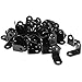 50 PCS Black L Bracket, 26mmx26mmx16mm Small Metal Corner Brace Joint Fastener, 90 Degree Angle L Shaped Shelf Bracket for Wood, Shelves, Furniture, Cabinet and More