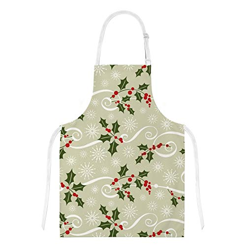 Tablier de cuisine Noël et 2 maniques pour repas de fêtes