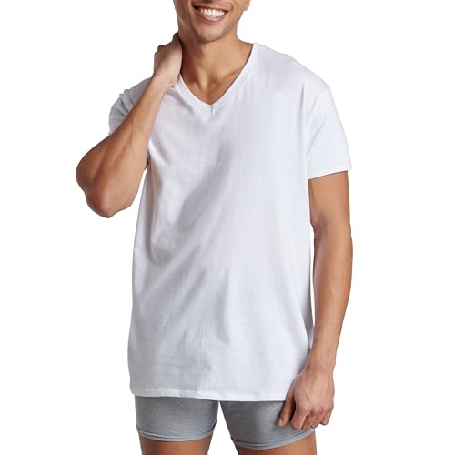 Image of Fruit of The Loom Men's Premium Tag-Free Cotton Undershirts (Regular and Big & Tall)