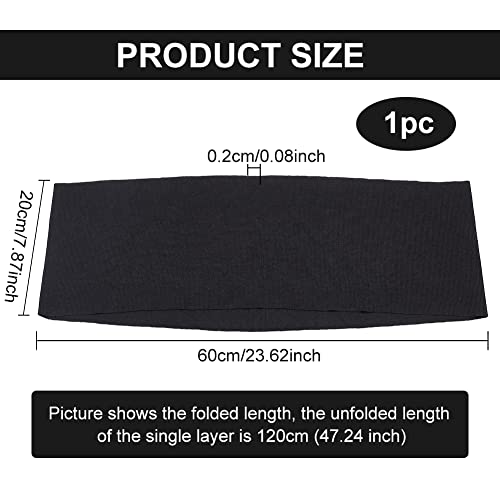 BENECREAT Elastic Fiber Ribbing Fabric for Cuffs Black Rib Knit Fabric for Cuffs and Waistband Neckline Collar Trim Welt Edge - Image 2