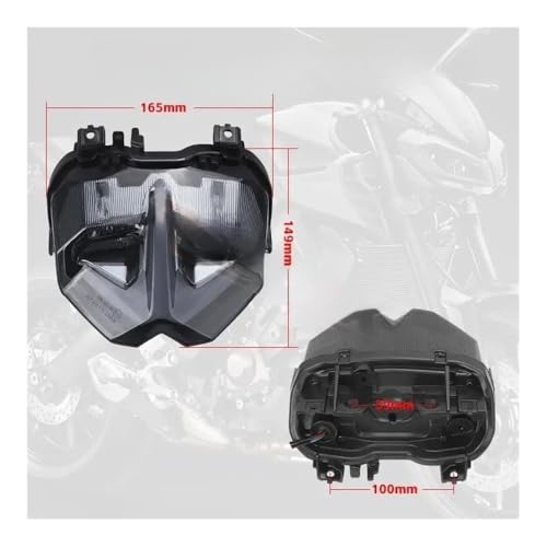 Feu arrière clignotant arrière 12V avec feu de freinage intégré - 3