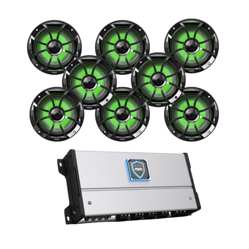 wet sounds HTM-8 - HTM Series 1200 Watt Full-Range Class-D 85x8 Watts RMS @4 OHM with 4 Pairs Recon 6-BG RGB Recon Series 6.5