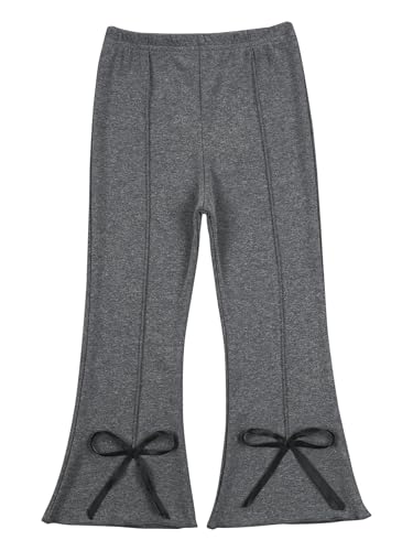 JEYPINMI Infant Girls Elastic Waistband Bowknot Flared Bell Bottom Pants Skinny Trouser Leggings Y2K Casual Pants3
