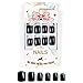 24Pcs Black & Green Gradient Short Nail Art Round Head False Nails Acrylic Full Cover False Nails with Design