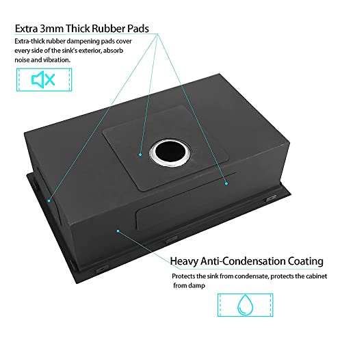 Hausinluck 32 X 18 Inch Undermount Workstation Sink, Stainless Steel Undermount Kitchen Sink 18 Gauge, Handmade Modern Single Bowl Kitchen Sink With Integrated Ledge And Accessories (Pack Of 5) #TOP5