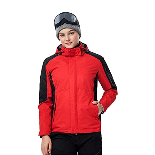 Veste de ski d'hiver chaud coupe-vent imperméable à capuchon MU M