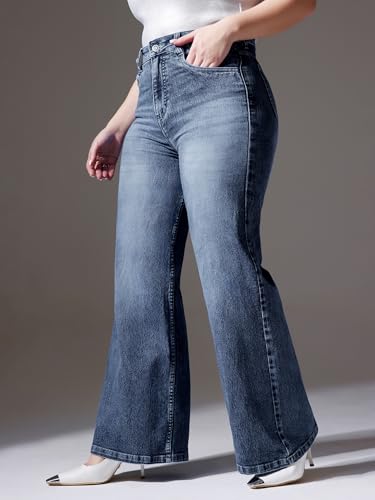 Image of Miss Chase A+ Women's Bootcut High Rise Stretchable Denim Jeans