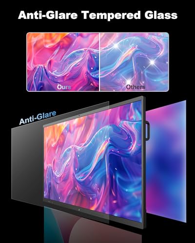 YCKJNB 65 Zoll 4K Touchscreen Smartboard, Display Interaktives Whiteboard, 8GB RAM, 128GB ROM, Eingebaut Ultra-High-Definition-Kamera, Mikrofon, Unterstützt WiFi, Bluetooth, HDMI (Nur Wandhalterung)