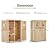 MCombo Large Wooden Outdoor Storage Shed with 2 Shelves, Oversize Garden Tool Shed with Lock, Outdoor Storage Cabinet with Floor for Patio and Yard (46.9" x 22.4" x 66") 1911 (Beige)
