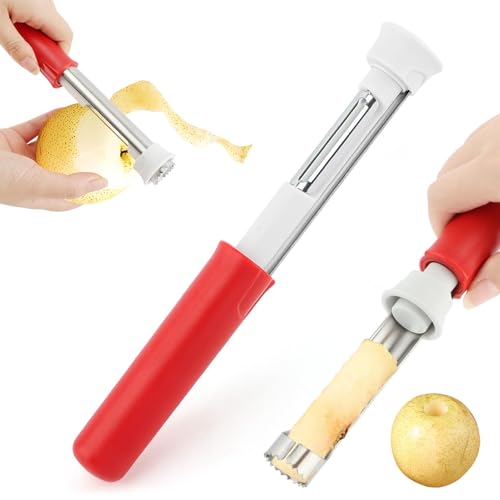 NOWHYX 2-in-1 Apple Corer Peeler
