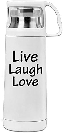 Live Love Laugh Stainless Steel Transparent Cover With Lid Cup Thermos Mug