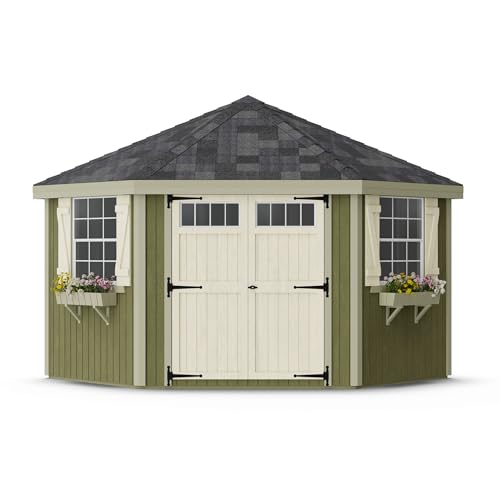 Little Cottage Co. 10x10 Colonial Five-Corner Shed with Operable...