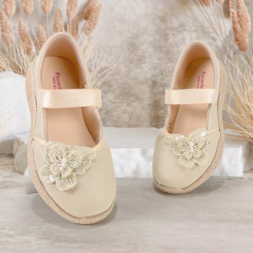 Image of KazarMax Kids Girls Floral Ballet Flat Ballerina