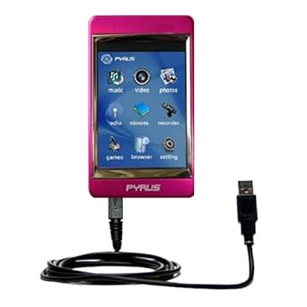 Data Sync Straight USB Cable Compatible with Pyrus Electronics PMP-2080 with Charging Function with TipExchange