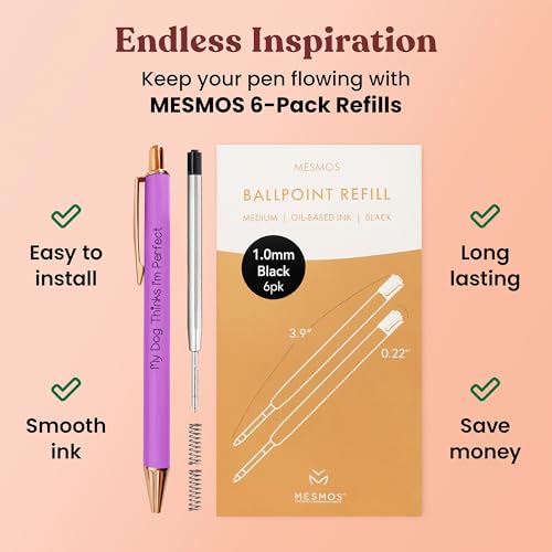 MESMOS 3-Pack Dog Mom Gifts, Fancy Pens for Women, Dog Lovers Gifts for Women and Owners, German-Made Ink Ballpoint Pens, Swiss-Made 1mm Medium Tip - Image 5