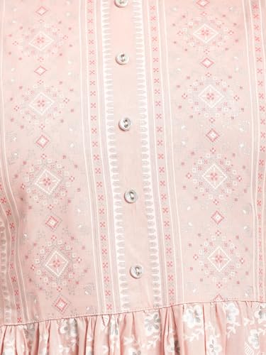 Image of rangita Rayon Calf Length Printed Flared Kurti for Women | Kurta for Women