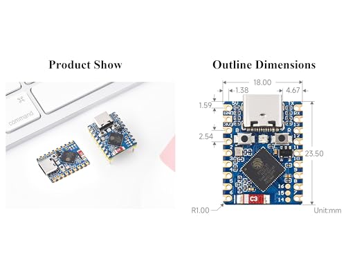 ESP32-S3 Mini Development Board, Based on ESP32-S3FH4R2 Dual-Core Processor, 240MHz Running Frequency, Support 2.4GHz Wi-Fi (802.11 b/g/n) and Bluetooth Onboard Type-C USB, Multi-Function GPIO Pins - Image 7