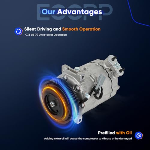 Image of ECCPP A /C Compressor with Clutch For Chevrolet Cobalt 2.2L 2006-2010 For Saturn Ion 2.2L 2.4L 2006-2007 AC Compressor