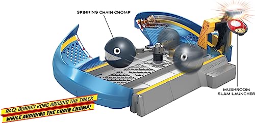 Hot Wheels Mario Kart Chain Chomp avec lanceur et chomp mobile