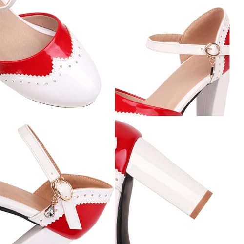 Image of FOREADA Mary Janes for Women Platform Heels Bow Kawaii Shoes Vintage Dress Pumps