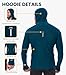 Merino.tech 100% Merino Wool Hoodie Men - Slim Fit Merino Wool Base Layer Mens Half Zip Thermal Long Sleeve Shirt and Socks (XXX-Large, 190 Black)