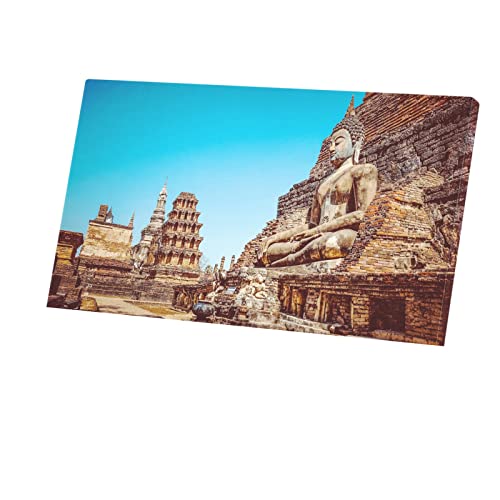 Tableau Buddha Thailande poster toile imprimee deco zen salon grand format 71x40 cm