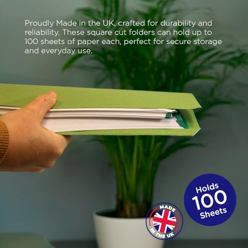Concord Aktendeckel recycelt gelocht 270 g/m² Folio-Format 100 Stück grün