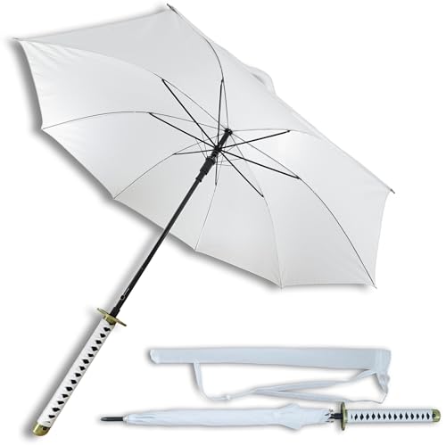 Armory Replicas™ Samurai Katana Sword Umbrella – 39 Inch Japanese Sword Style Handle with Matching Sheath Cover for Cosplay, Conventions, and Everyday Use