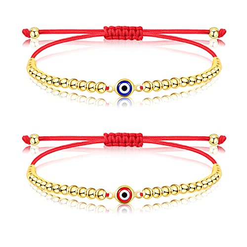 Evil Eye Bracelet for Women Men Ojo Bracelet Blue Evil Eye Bracelet Red String Bracelet for Protection Elephant Evil Eye Bracelet Turco Kabbalah Red String Amulet Nazar for Family
