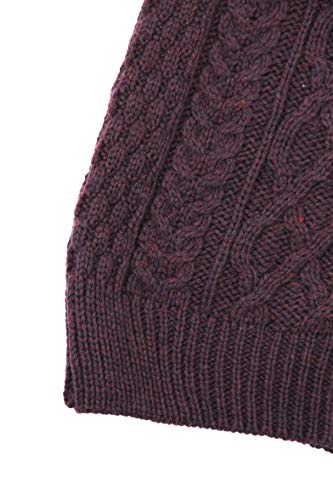Image of Aran Crafts Men's Irish Soft Cable Knitted Zip Neck Jacket (100% Merino Wool)