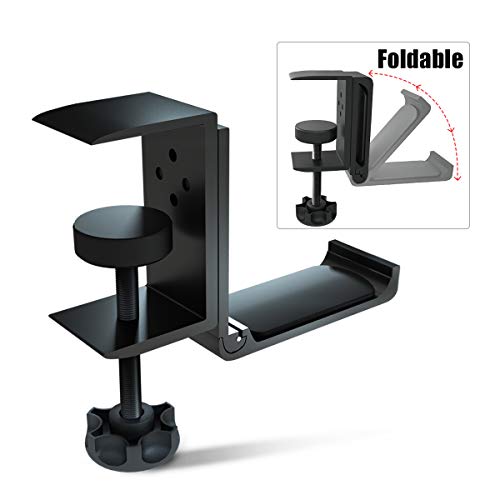 Foldable Headphone Stand Hanger Holder Bracket Aluminum Headset Soundbar Stand Clamp Hook Under