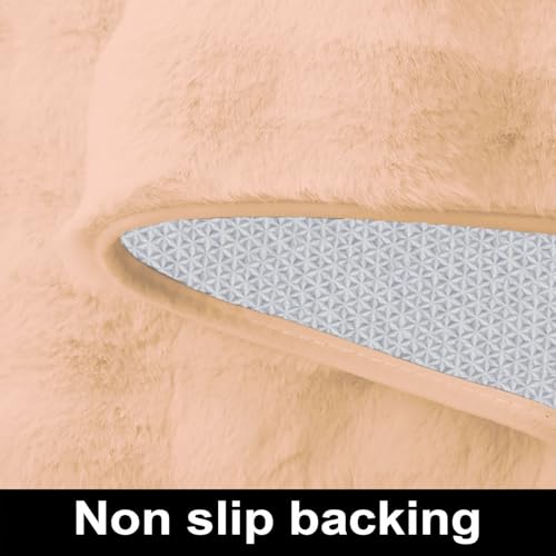Image of Luxe Home Bubble Rabbit Fur Carpet Super Soft, Washable, Anti Skid Carpets for Home, Bedroom, Livingroom - (3x5 Feet, Peach)