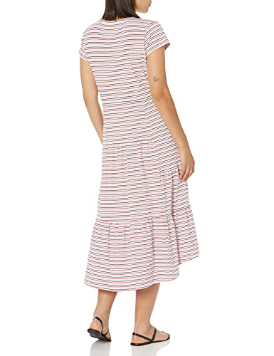 Image of Tommy Hilfiger Women's Tiered Stripe Midi Dress