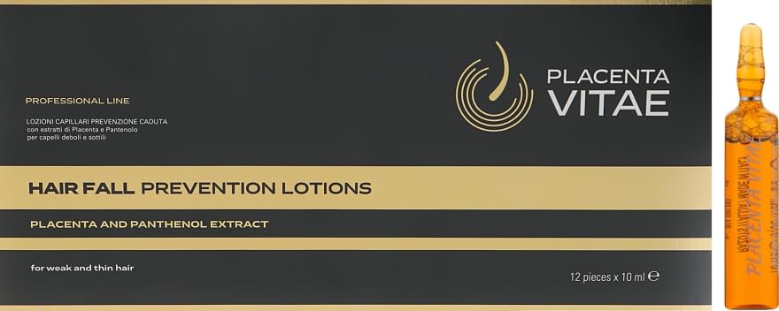 PLACENTA VITAE Lotion mit Plazenta-Extrakt zur Vorbeugung von Haarausfall Hair fall prevention ampoules 12 * 10ml