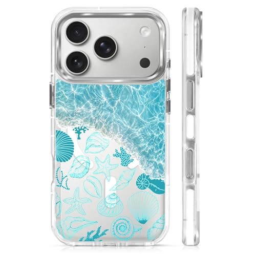 Coque magnétique iPhone 17 Pro antichoc et anti-jaunissement VisEnt Vague océan