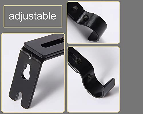 Boxdljh Curtain Rod Brackets For Adjustable, 2 Pack Premium Rod Bracket For Walls, Curtain Rod Holder, Drapery Rod Holders Hardware Window Curtain Rod Support Hanger thumb #6