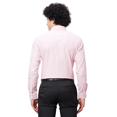 Image of Raymond Slim Fit Self Design Dark Maroon Shirt