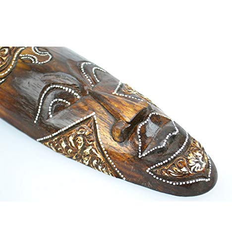 Maschera in legno 30 cm – , motivo tartaruga – Decorazione Etnica Chic stile africano.