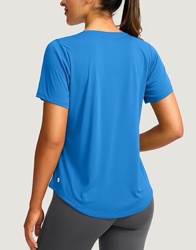 Image of Women's Short Sleeve Workout Shirts UPF 50+ Sun Protection T-Shirts Quick Dry Breathable Gym Running Hiking Tops for Women