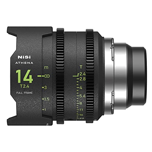 NiSi - Athena Prime 14mm T2.4 Full Frame Cinema Lens, Compatible with ARRI PL Mount Cameras, Wide Angle Lens Full Frame, Quality Build, Great Low-Light Performance and Image Quality Camera Accessories