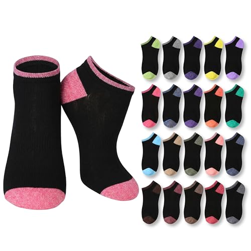 Image of Tipi Toe Women's 20 Pack Colorful Low Cut Socks - Lightweight, Breathable Design for All-Day Comfort Sizes 9-11 /10-13
