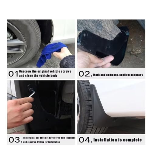 Bavettes Captur 2013-2018 garde-boue auto rigides anti-projections - 5
