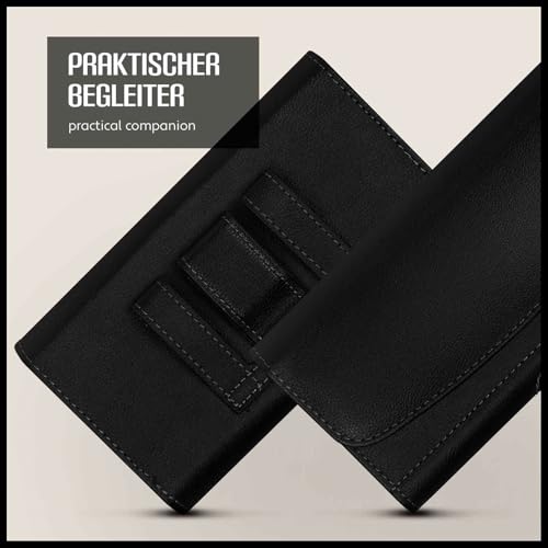 Étui de ceinture pour Samsung Galaxy Z Flip 7 chic en cuir synthétique noir - 5