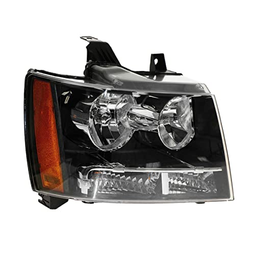 Image of TRQ Passenger Side Headlight Assembly Compatible with 2007-2013 Chevrolet Avalanche 2007-2014 Suburban 1500 Suburban 2500 Tahoe GM2503263