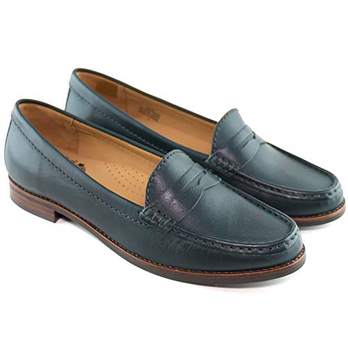 Image of Womens Casual Genuine Leather Comfortable Lightweight Driving Moaccasins Classic Fashion Penny Slip On Ladies Driving Loafer Flat Shoes