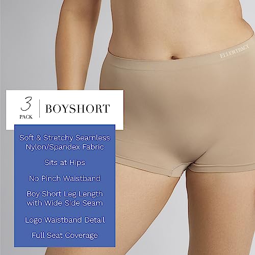 ELLEN TRACY Women's Modern Seamless Boyshort Panties3